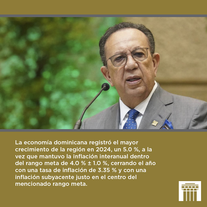 Fotografía del imagen con mensaje del gobernador del Banco Central. (PaginaUno.Do)